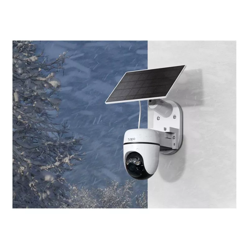 TP-Link Tapo TC90 KIT solarbetriebenes schwenk-/neigbares Outdoor-Überwachungskamera-Set, 2304 x 1296