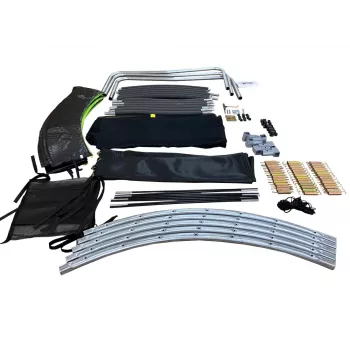 LEAN Sport Max 10ft Trampolin, Schwarz/Grün
