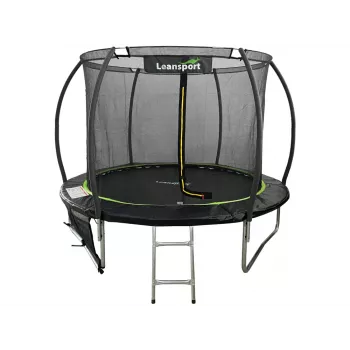 LEAN Sport Max 10ft Trampolin, Schwarz/Grün