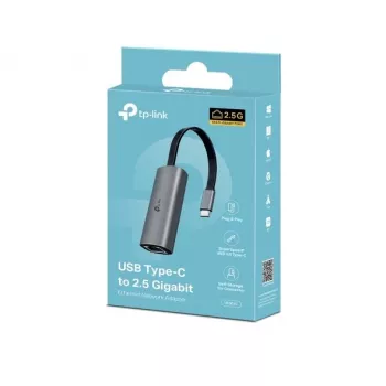 TP-Link UE302C USB-C auf Gigabit-Ethernet-Adapter - 10/100/1000 Mbit/s, USB 3.0, Schwarz