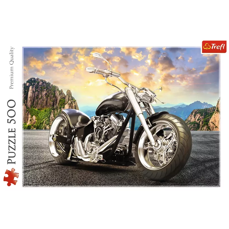 TREFL Puzzle 500 Teile Schwarzes Motorrad