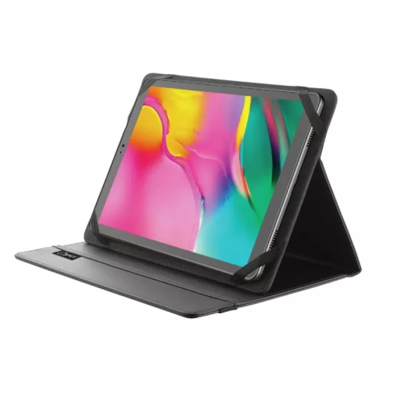 Trust Primo Folio Hülle für 10-Zoll-Tablets, Schwarz, Recyclingmaterial
