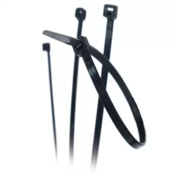 TRYTYT CV-200MW Schwarze UV-beständige Kabelbinder 200 x 2,5 mm, 100er-Pack