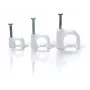 TRYTYT FLOP-O9 Runde Kabelclips mit Nagel, 9 mm, Weiß, 100 Stück
