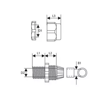 TRYTYT PG-7 Kabelverschraubung, Lichtgrau (1 Stk.)