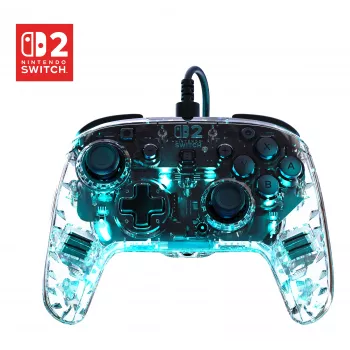 Turtle Beach Afterglow kabelgebundener Controller für Nintendo Switch 2, Transparent (TBC-8004-95)