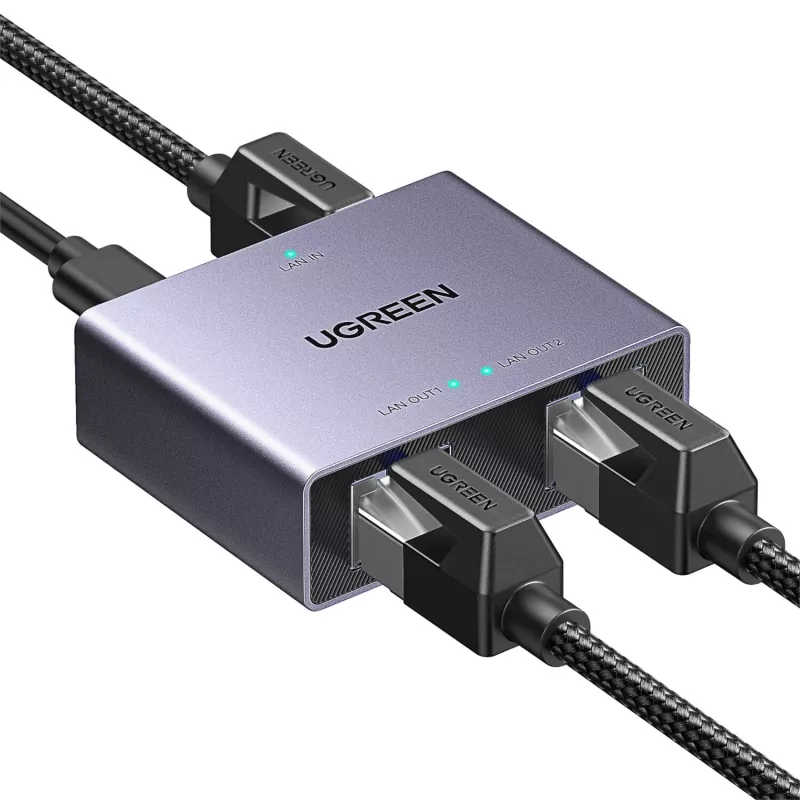 UGREEN NW301 1-zu-2 Gigabit-Ethernet-Splitter, 1000 Mbps, RJ45