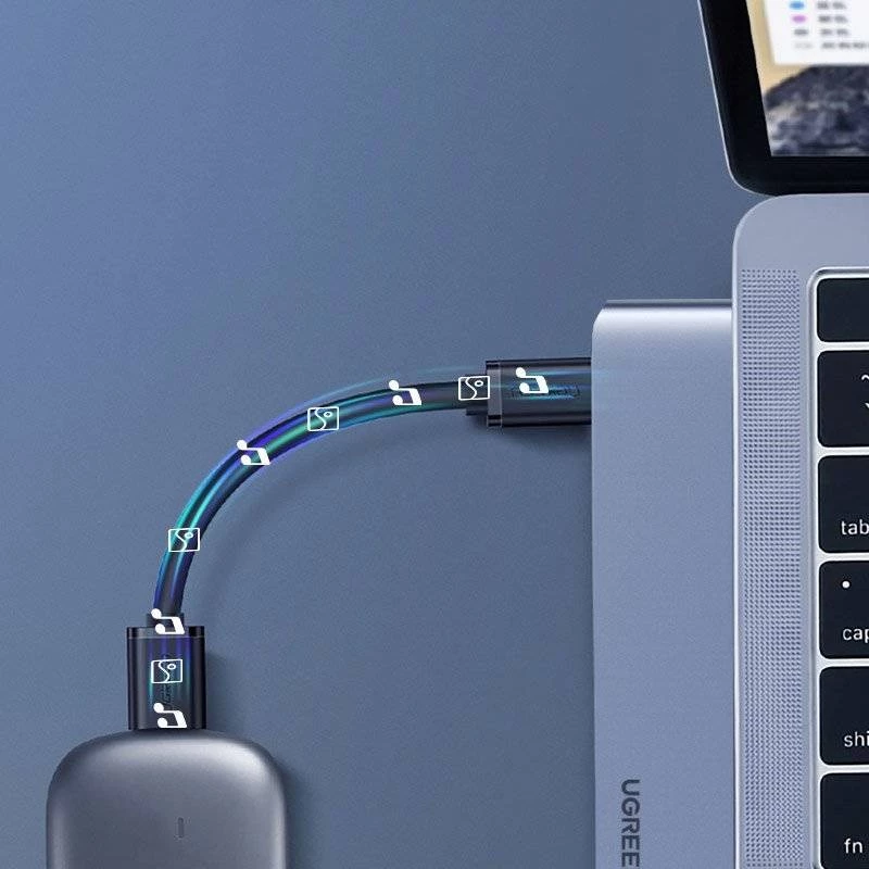 UGREEN 60559 5-in-2 USB-C-Hub für MacBook Pro/Air, USB-C PD 100W, HDMI 4K, 3x USB 3.0