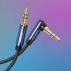 UGREEN Angled AUX Cable 2 x Mini Jack 3,5 mm 1,5m Blau (AV112)