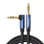 UGREEN Angled AUX Cable 2 x Mini Jack 3,5 mm 1 m Blau (AV112)