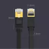 UGREEN Cat 7 STP Ethernet Patchkabel 10m Schwarz Flach RJ45 LAN 10 Gbps
