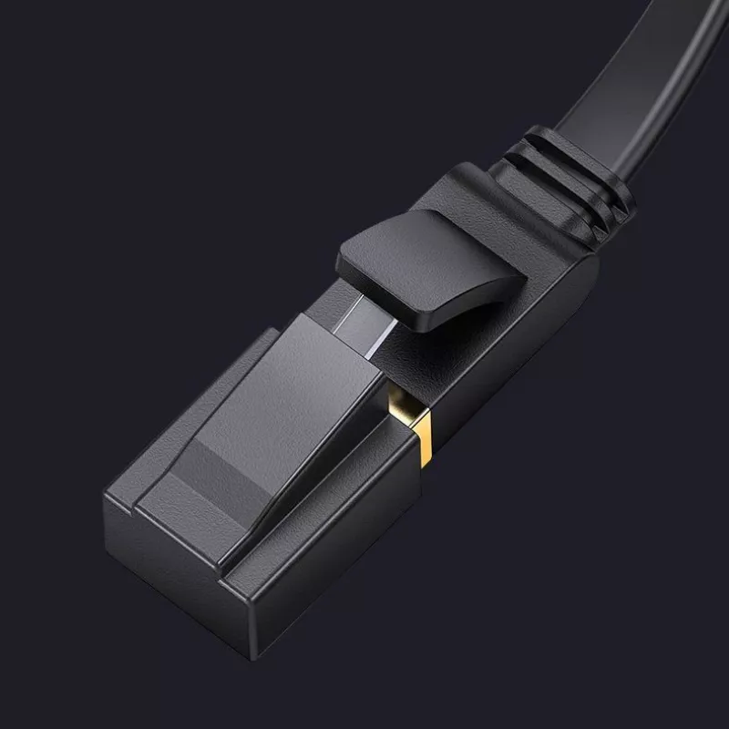 UGREEN Cat 7 STP Ethernet Patchkabel 10m Schwarz Flach RJ45 LAN 10 Gbps