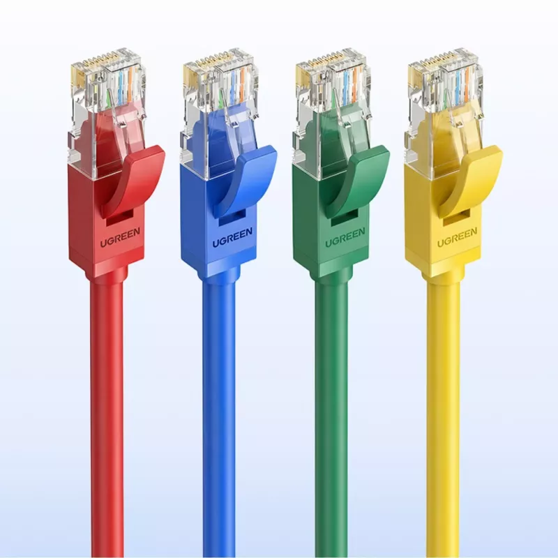UGREEN Cat6 UTP Flach-Ethernetkabel 1m Blau - 10Gbps 250MHz RJ45 Netzwerk-Patchkabel