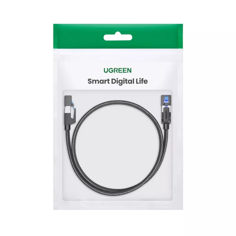 UGREEN Cat8 Nylon-Geflecht Ethernet-Kabel - 40Gbps mit modularen Steckern - 5m