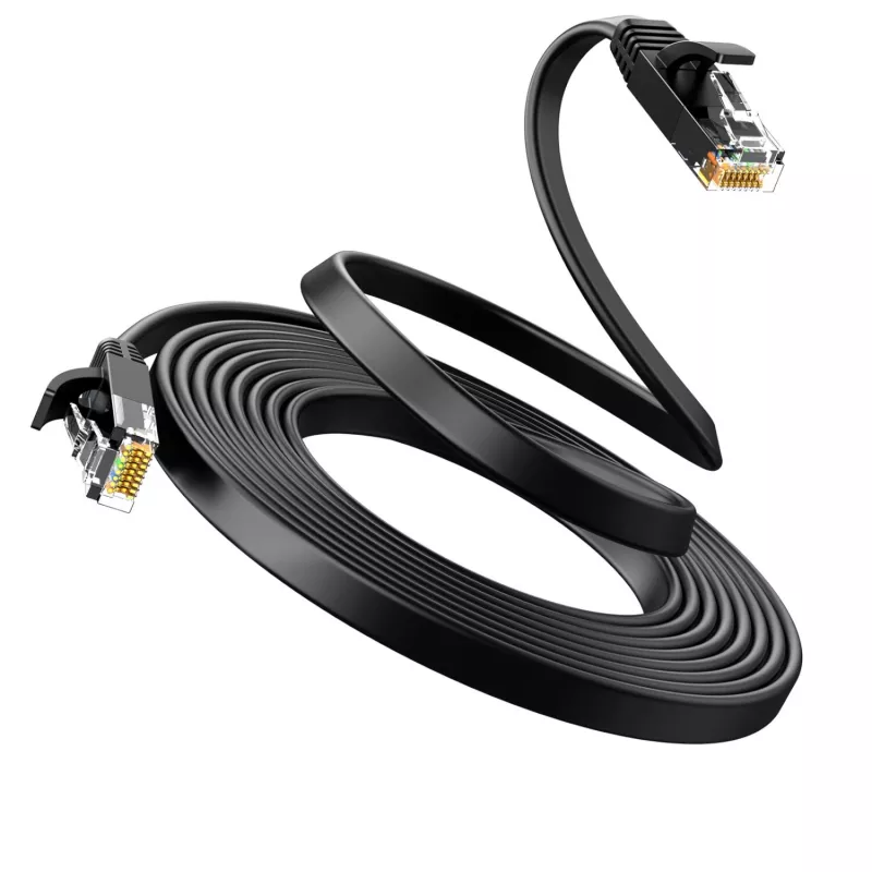 UGREEN NW102 Cat6 U/UTP Flachband-Ethernetkabel 30m - Schwarz