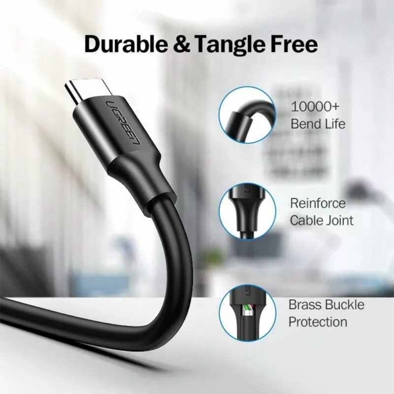 UGREEN US184 USB-A auf USB-C 3.0 Kabel, 2 m, Schwarz
