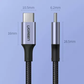 UGREEN US316 USB-C auf USB-C Kabel 100W 5A 480Mbps 1,5m Grau