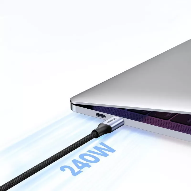 UGREEN US535 USB-C auf USB-C PD Kabel 240W 5A 1m - Grau