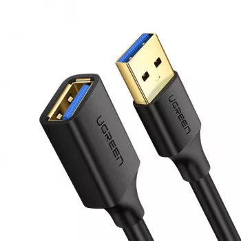 UGREEN USB 3.0 Verlängerungskabel 3m Schwarz Stecker auf Buchse SuperSpeed 5Gbps