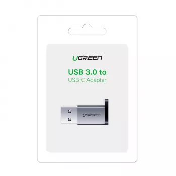 UGREEN USB 3.0 Stecker auf Typ-C 3.1 Buchse Adapter, Datenübertragung und Laden, Space Gray