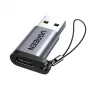 UGREEN USB 3.0 Stecker auf Typ-C 3.1 Buchse Adapter, Datenübertragung und Laden, Space Gray