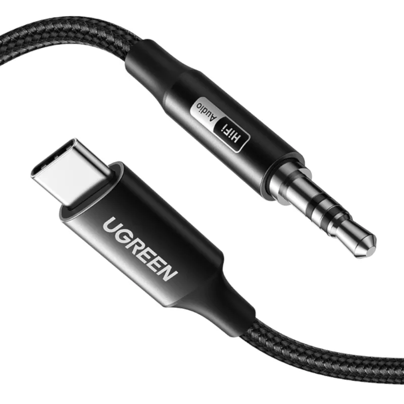 UGREEN USB Type-C auf 3,5mm AUX Audiokabel 3M - Schwarz