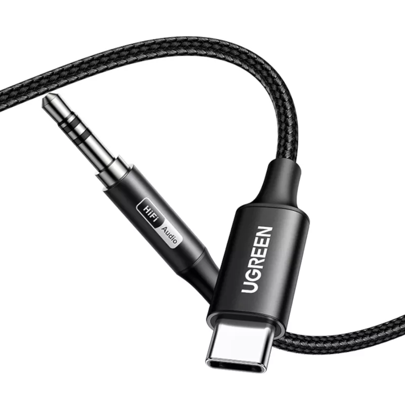 UGREEN USB Type-C auf 3,5mm AUX Audiokabel 3M - Schwarz