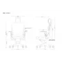 UNIQUE Wau 2 BL416 Ergonomischer Bürostuhl, schneeweißer Stoff mit grauer Mesh-Rückenlehne, verstellbare Armlehnen und Kopfstütze