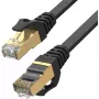 UNITEK Cat.7 SSTP Flachband-Ethernet-Patchkabel 1m Schwarz RJ45 10Gbps 600MHz