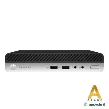 Upcycle IT HP ProDesk 400 G4 DM (Refurbished) Mini-PC, Intel Core i5-8500T, 8GB DDR4, 256GB SSD, Windows 11 Pro