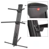 V-TONE DELUXE K2 doppelt verstrebter X-förmiger Keyboardständer, höhenverstellbar 650–980 mm, 65 kg Belastung, Schwarz