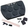 V-TONE ED7 tragbares elektronisches Drumset mit USB-C, 7 Silikon-Pads, 2 Fußpedalen, 5 Preset-Kits, integriertem Lautsprecher