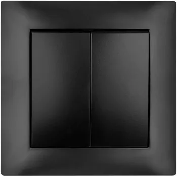 VCX WESA LC 02 Doppel-Lichtschalter, Schwarz