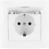 VCX WESA LC 18 Schuko-Steckdose mit Klappdeckel, Aufputzmontage, IP44, Weiß