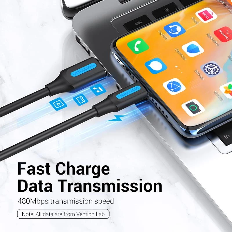 VENTION COKBF USB-C auf USB 2.0 Kabel 1m Schwarz