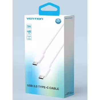 VENTION USB-C auf USB-C Kabel 1m Weiß TRCWF