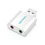 VENTION VAB-S13 USB 2.0 Soundkarte mit 2-Port-Hub