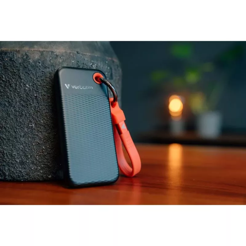 Verbatim 512GB USB-C Pocket SSD, USB 3.2 Gen 2, Schwarz/Rot 32284