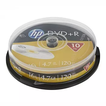 Verbatim HP DVD+R 4,7 GB 16x 10er-Spindel - Einmal beschreibbare Medien für Datensicherung und Video