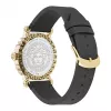 Versace V-Circle Damen Swiss Quarz Uhr VE6D00223 40mm Schwarzes Zifferblatt Lederarmband
