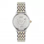 VERSACE VE6F00423 Unisex Schweizer Quarzuhr 38mm Schwarzes Zifferblatt Lederarmband