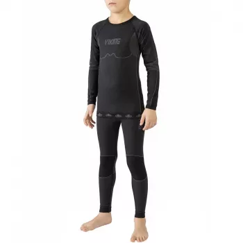 Viking Riko Kinder Thermounterwäsche-Set Schwarz 140-152 cm