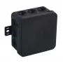 VIPLAST V5 Klik Aufputz-Leerdose, 12 Kabeleinführungen, IP54, Schwarz, 75x75x41 mm, 035-05