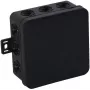 VIPLAST V6 Klik Aufputz-Abzweigdose, 12 Kabeleinführungen, IP54, Schwarz, 85x85x41 mm, leer