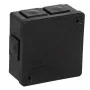 VIPLAST VP-22 Aufputz-Abzweigdose leer, 6 Kabeleinführungen, IP55, Schwarz, 86x86x40mm