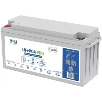 Volt Polska LiFePO4 Akku 12,8V 200Ah (200A) mit BMS und Bluetooth