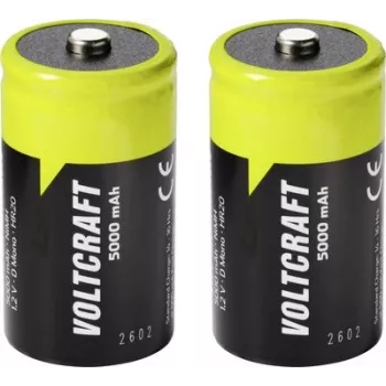 VOLTCRAFT Mono (D) NiMH Akku 5000 mAh 1,2 V Ready to Use, 2er-Pack (VC-17275495)