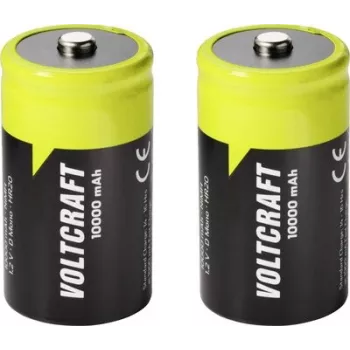 VOLTCRAFT Mono (D) NiMH Akku 10000 mAh 1,2 V Ready to Use, 2er-Pack VC-17275505