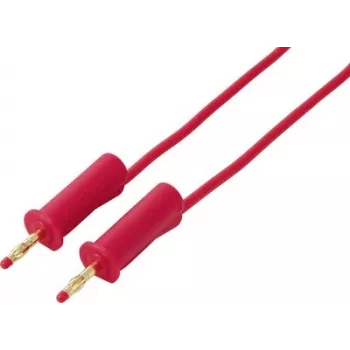 VOLTCRAFT MSB-132 1m rotes Messkabel 4mm Stecker auf 4mm Stecker 10A 1000V CAT II VC-18709980