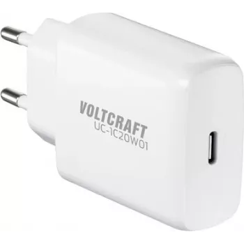 Voltcraft UC-1C20W01 USB-C GaN Wandladegerät 20 W PD 3.0 Weiß